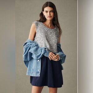 Anthropologie Blue & Grey Spring Dress.